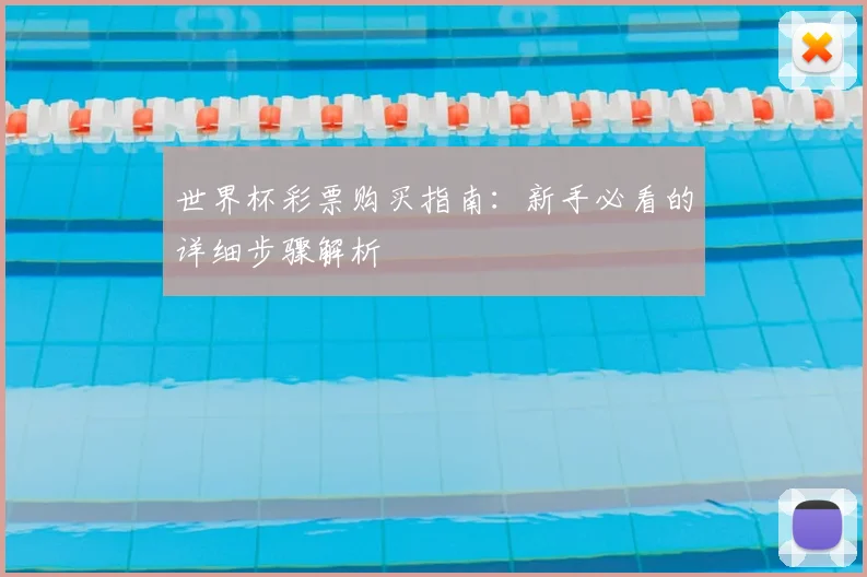 世界杯彩票购买指南:新手必看的详细步骤解析